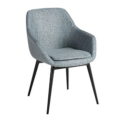 Angel Cerda Chaise en tissu bleu gris marbré