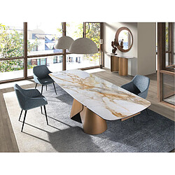 Acheter Angel Cerda Chaise en tissu bleu gris marbré