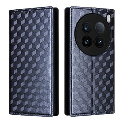 Avis Flip Étui Pour vivo X100 Ultra Cuir PU Titulaire de fentes pour cartes Portefeuille Fermeture magnétique Motif 3D Bleu