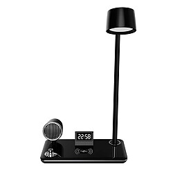 Avizar Lampe de table LED 3-en-1 avec Haut-parleur Bluetooth et Station de Charge Noir