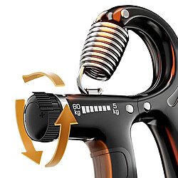 Avizar Grip de Musculation à Résistance Réglable de 5 à 60 kg avec Compteur Noir pas cher
