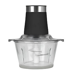 Avizar Hachoir Électrique 300W 3 litres 2 Vitesses avec Bol en Verre Noir transparent