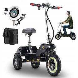 Avis TWOFISH Trottinette Électrique Tricycle 350W - 48V15Ah, Vitesse 28km/h, Autonomie 30km, Pneus 12/10 Pouces, Siège Détachable ,lGlissez en Ville