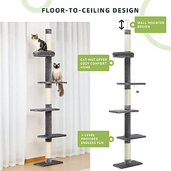 Acheter PAWZ Road Arbre à Chat du Sol au Plafond Réglable 228-274 cm Beige
