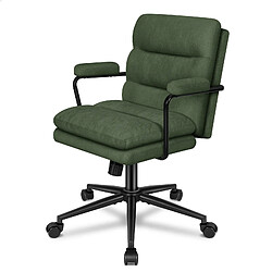 ALFORDSON Chaise de Bureau, Chaise Informatique Ergonomique pour Salon, Chenille, Vert