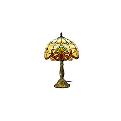 ICONIK INTERIOR Lampe de Table Tiffany - Lampe de Salon - Vintage Multicolore