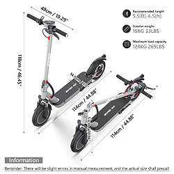 Trottinette Électrique pliable iENYRID M1 - moteur 500W - Batterie 48V 12.5Ah - vitesse maximale 35 km/h - Autonomie 35km pas cher