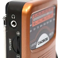 Avizar Radio Portable 3 Bandes FM / AM / SW Haute Précision et Compact Marron pas cher
