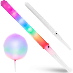 Royal Catering Bâtonnets de barbe à papa lumineux à LED - lot de 100 pièces.