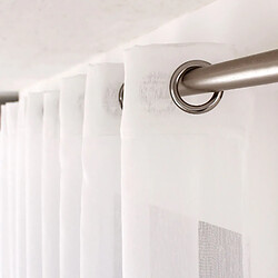 Toilinux Voilage sablé très grande largeur - 420 x 240 cm - Blanc