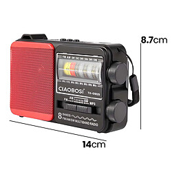 Acheter Avizar Radio 3 Bandes FM / AM / SW avec USB MP3 et Lampe LED Noir / Rouge