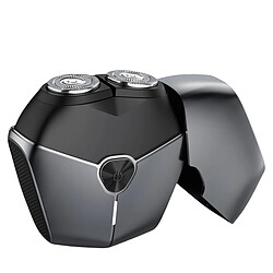 Avizar Rasoir Rotatif Électrique Intelligent Étanche Rechargeable avec 2 Têtes Noir