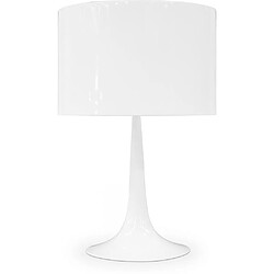 ICONIK INTERIOR Lampe de Table - Lampe de Salon - Spone Blanc
