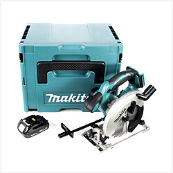 Makita DSS 611 Y1J Scie circulaire sans fil 18V 165 mm dans Makpac + 1x 1,5Ah batterie - sans chargeur