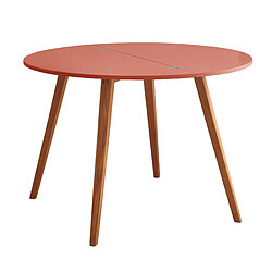 Ragaba, Mawi, table demi lune extensible, 60 x 120 x 75, Vieux Rose, pour 2 personnes