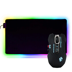 Kit Souris Gamer G15 Gaia Moba Dragon War et Tapis de souris gaming RGB