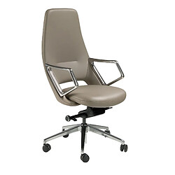 Angel Cerda Fauteuil de bureau pivotant en similicuir gris