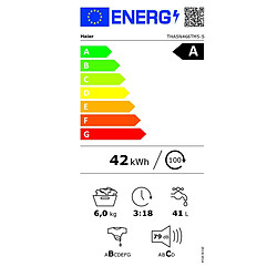 Lave-linge top 6kg 1400 tours/min - THASN466TM5-S - HAIER