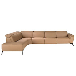 Angel Cerda Canapé d'angle relax modulaire gauche en cuir marron