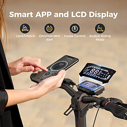 Acheter Trottinette électrique iScooter ix7 Pro 1000Wx2 Motour 48V 17.5AH LED Display Noir