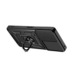 Acheter Kit De Film En Verre Trempé À Coque Complète 5D + Couvercle Coulissant De Défenseur Militaire Magnétique + Support Magnétique L De Voiture Pour Conduite Sûre PHONECARE Pour Oppo A6 Pro 4G - Noir