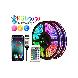 Ruban Led RGB, Télécommande + App. Bluetooth, Synchronisation Musique, 16 millions de couleurs, USB, Recoupable
