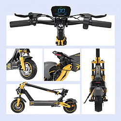 Acheter Trottinette Électrique TWOFISH V2 MAX, Moteur 800W (Pic 1640W), Batterie 48V 20Ah, Vitesse 50km/h, Autonomie 50km, Pneus 10" Tout-Terrain, Freins Double, NFC, Pliable