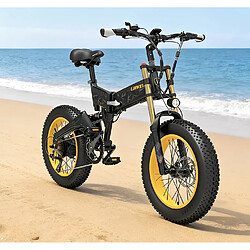 Vélo Électrique Pliable - LANKELEISI X3000Plus - 1000W 48V17,5Ah - Autonomie 120KM 45km/h - Pneus 20×4,0" - Freins Hydrauliques pas cher
