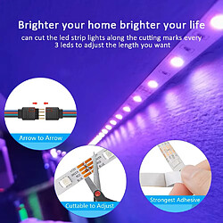 Ruban Led RGB, Télécommande + App. Bluetooth, Synchronisation Musique, 16 millions de couleurs, USB, Recoupable pas cher