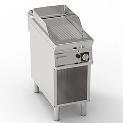 Plaque à snacker rainurée gaz sur placard ouvert - 1 zone - Gamme 900 - Tecnoinox