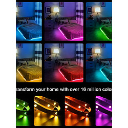 Avis Ruban Led RGB, Télécommande + App. Bluetooth, Synchronisation Musique, 16 millions de couleurs, USB, Recoupable