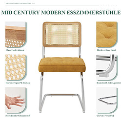 Smartue Lot de 2 Chaises -Réinventez vos repas avec une chaise au confort raffiné-Jaune