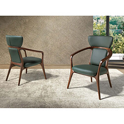 Avis Angel Cerda Fauteuil en similicuir vert foncé