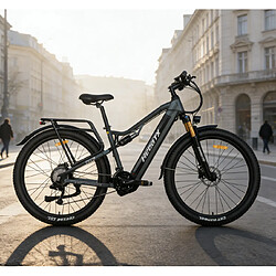 Vélo Électrique Tout-Terrain 1000W - HedaTX TX19 - Vitesse 45km/h, Autonomie 70km - Batterie Amovible 48V 19.2Ah IP65 - Freins Hydrauliques - Shimano27S pas cher