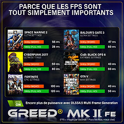 GREED - MK2 FE - Gaming PC / Ordinateur - AMD Ryzen 5 5500 - Nvidia RTX 5050 - 16GO RAM - 512GO SSD - WLAN - Win11 Pro pas cher