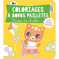 Coloriages à bords pailletés : Ninon le chaton