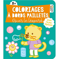 Coloriages à bords pailletés : Oscar le léopard