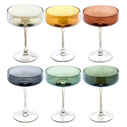 Secret De Gourmet Lot de 6 Coupes à Champagne Lucia 15cm Multicolore
