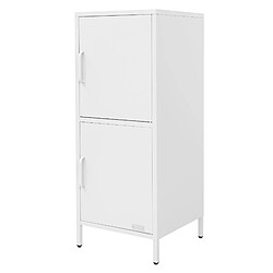 ML-Design Armoire de Classement Métallique Blanc 40x101,5x40 cm