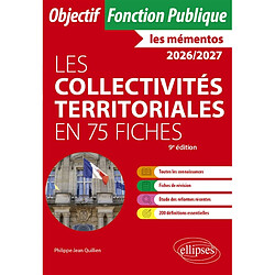 Les collectivités territoriales en 75 fiches : 2026-2027
