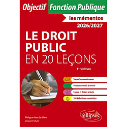 Le droit public en 20 leçons : 2026-2027