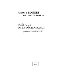 Poétique de la décroissance - Occasion