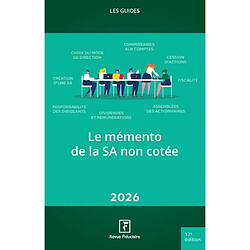 Le mémento de la SA non cotée : 2026