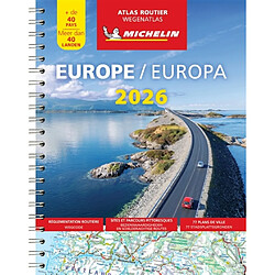 Europe 2026 : atlas routier : + de 40 pays. Europa 2026 : Wegenatlas : meer dan 40 Landen