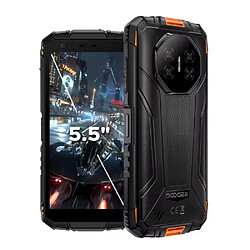 DOOGEE Fire 3 Pro Smartphone robuste 16 Go + 128 Go, écran HD+ 5,5 pouces, batterie 8350 mAh, UNISOC T7200, double capteur photo 16 MP + 8 MP, NFC, Android 15,orange