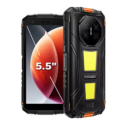 DOOGEE Fire 3 Max, smartphone robuste, 32 Go + 256 Go, écran HD+ 5,5", éclairage de camping, batterie 8350 mAh, appareil photo UNISOC T7250 48 MP, NFC, Android 15, orange