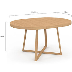 Idmarket TAM SELMA ronde bois 110-150 pas cher
