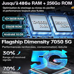 Doogee S200 VIP 5G Smartphone Robuste 48Go + 256Go 10100mAh/33W 100MP AI Caméra 6,72''+1.32" Double Écran IP68 Téléphone NFC GPS - Gray