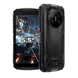 DOOGEE Fire 3 Pro Smartphone robuste 16 Go + 128 Go, écran HD+ 5,5 pouces, batterie 8350 mAh, UNISOC T7200, double capteur photo 16 MP + 8 MP, NFC, Android 15, gris