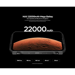 DOOGEE VMAX Pro 5G Smartphone lncassable 32Go+512Go 22000mAh 6.58 Pollici Téléphones Portables - Gris